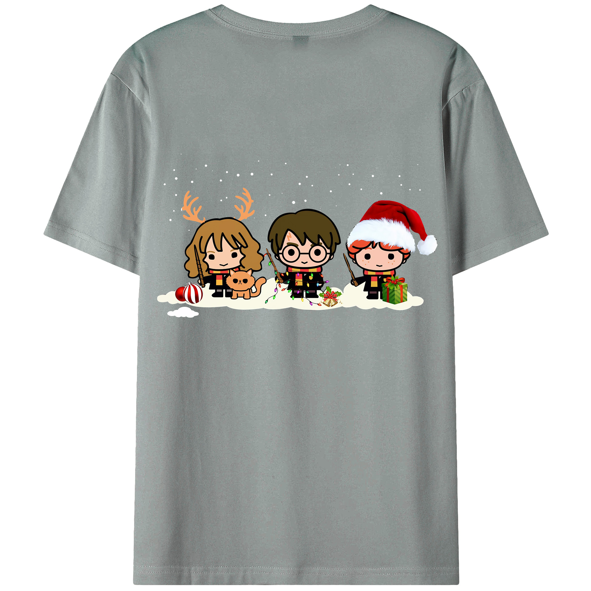 （画像用） Harry Potter ハリー・ポッターシリーズ 綿100％ メンズ半袖Tシャツ（バックプリント） 通気性